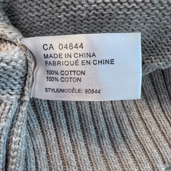 Women’s Cotton Mock Neck Pull Over Sweater sz M - Oatmeal - Picture 9 of 9